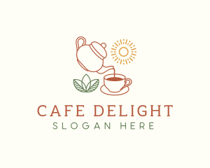 Cafeteria - Teapot Tea Cup logo design