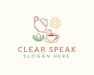 Teapot Tea Cup logo design