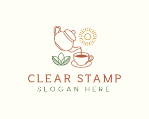 Teapot Tea Cup logo design