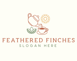 Teapot Tea Cup logo design