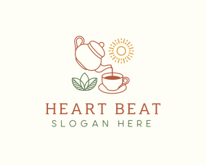 Teapot Tea Cup logo design