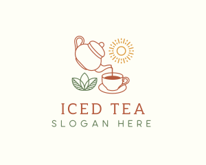 Teapot Tea Cup logo design