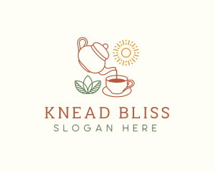 Teapot Tea Cup logo design