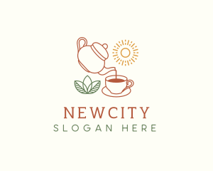 Teapot Tea Cup logo design