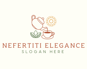 Teapot Tea Cup logo design