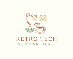 Teapot Tea Cup logo design