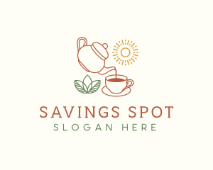 Teapot Tea Cup logo design