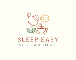 Teapot Tea Cup logo design