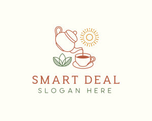 Teapot Tea Cup logo design