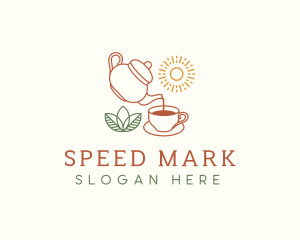 Teapot Tea Cup logo design