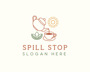 Teapot Tea Cup logo design