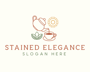 Teapot Tea Cup logo design