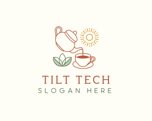 Teapot Tea Cup logo design