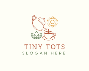 Teapot Tea Cup logo design