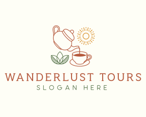 Teapot Tea Cup logo design