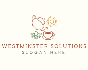 Teapot Tea Cup logo design