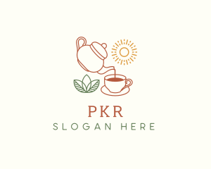 Teapot Tea Cup logo design