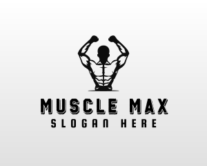 Bodybuilding - Muscular Man Bodybuilder logo design