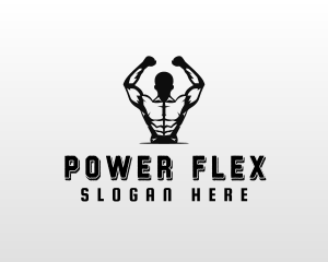 Muscular - Muscular Man Bodybuilder logo design