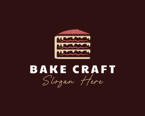 Baking Red Velvet Cake logo design