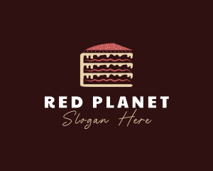 Baking Red Velvet Cake logo design