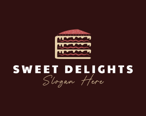 Baking Red Velvet Cake logo design