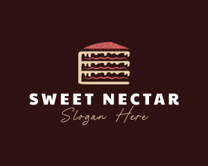 Baking Red Velvet Cake logo design