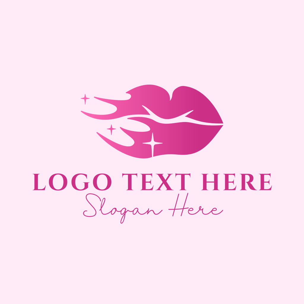 Pink Shiny Lips Logo | BrandCrowd Logo Maker | BrandCrowd