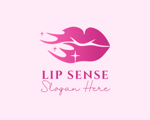 Pink Shiny Lips logo design