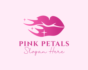 Pink Shiny Lips logo design