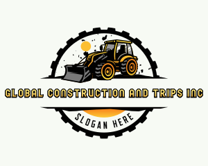 Demolition - Bulldozer Backhoe Construction logo design