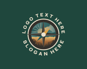 Location - Compass Nature Outdoor logo design