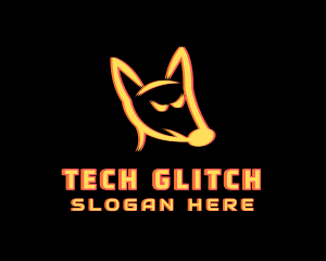 Fox Gaming Glitch logo design