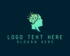 Ai - Cyber Tech Ai Brain logo design