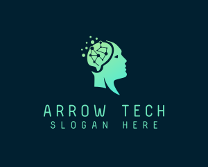 Cyber Tech Ai Brain logo design