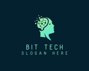 Cyber Tech Ai Brain logo design