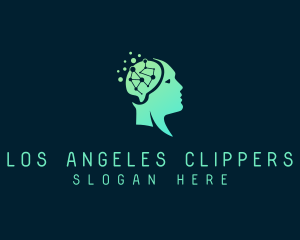 Artificial Intelligence - Cyber Tech Ai Brain logo design