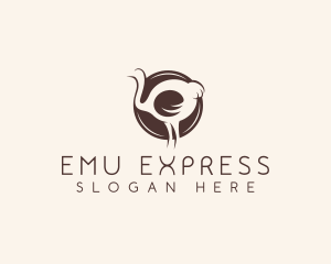 Emu - Wild Ostrich Bird logo design