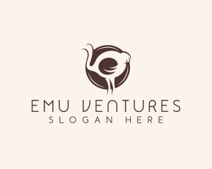 Emu - Wild Ostrich Bird logo design