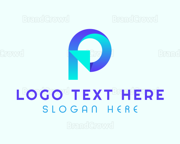 3D Company Letter P Logo