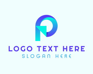 App - Generic 3D Firm Letter P logo design