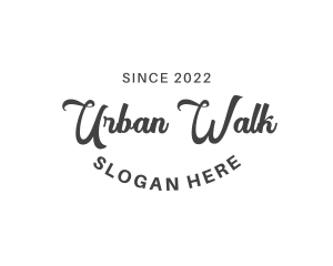 Urban Retro Cursive logo design