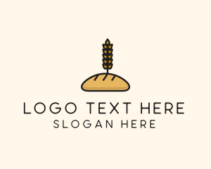 Baker - Wheat French Bread logo design