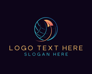 Paper Plane - Logistics Plane Globe logo design