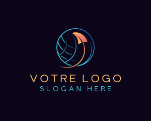 Logistics Plane Globe Logo