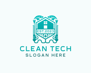 Sanitizing - House Pressure Washing Sanitation logo design