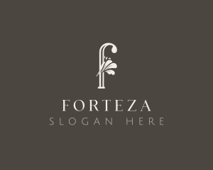 Elegant Floral Boutique Letter F logo design