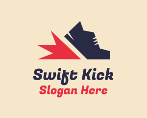 Running Shoe Footwear logo design