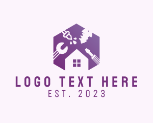 Purple - Hexagon Home Improvement logo design