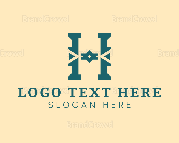 Premium Geometric Letter H Logo